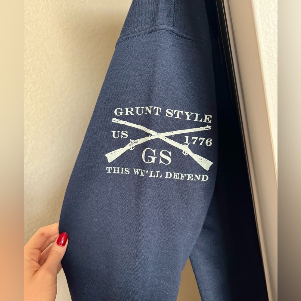 Grunt Style Men’s Dark Blue Hoodie. Size XL. - Picture 4 of 6